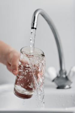 Hard water problems can be from hard water running through tap
