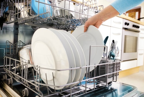prevent white stains from dishwasher